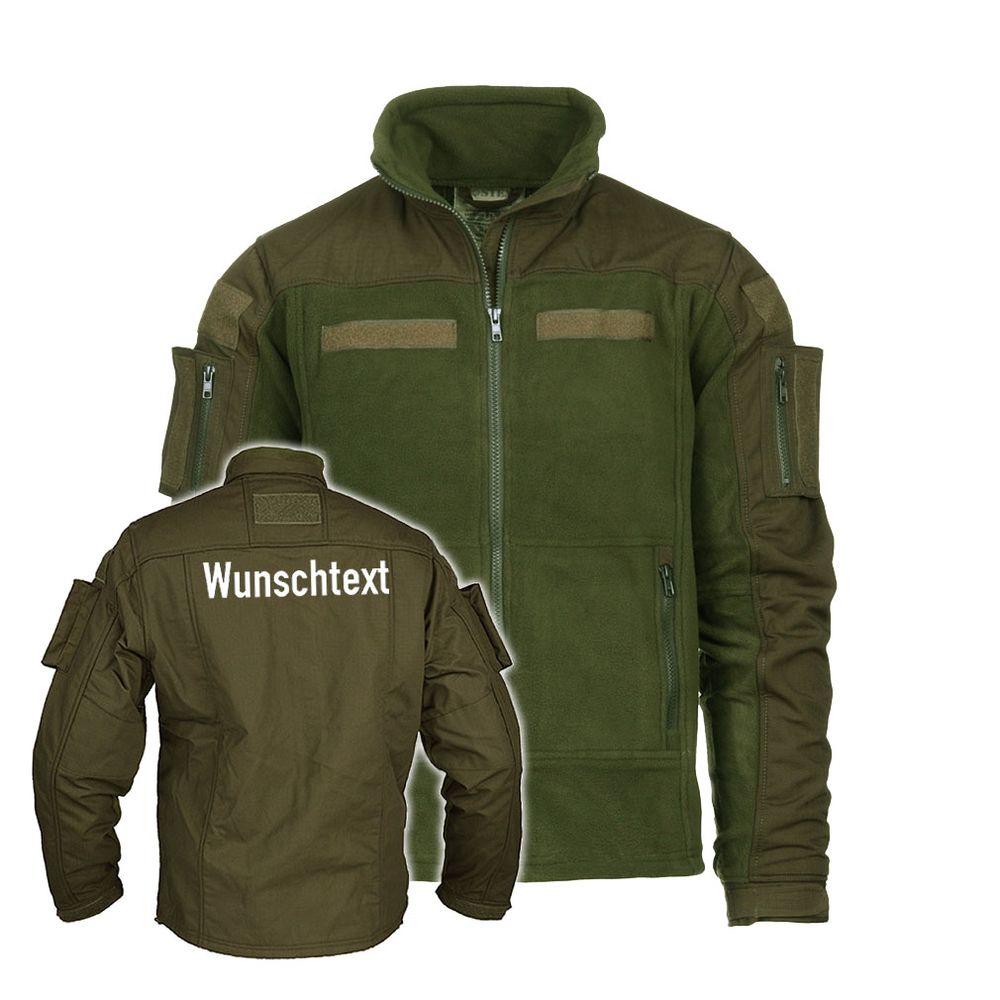 Kommando Fleecejacke GESTICKT Wunschtext Jacke Mediziner Bekleidung #32859