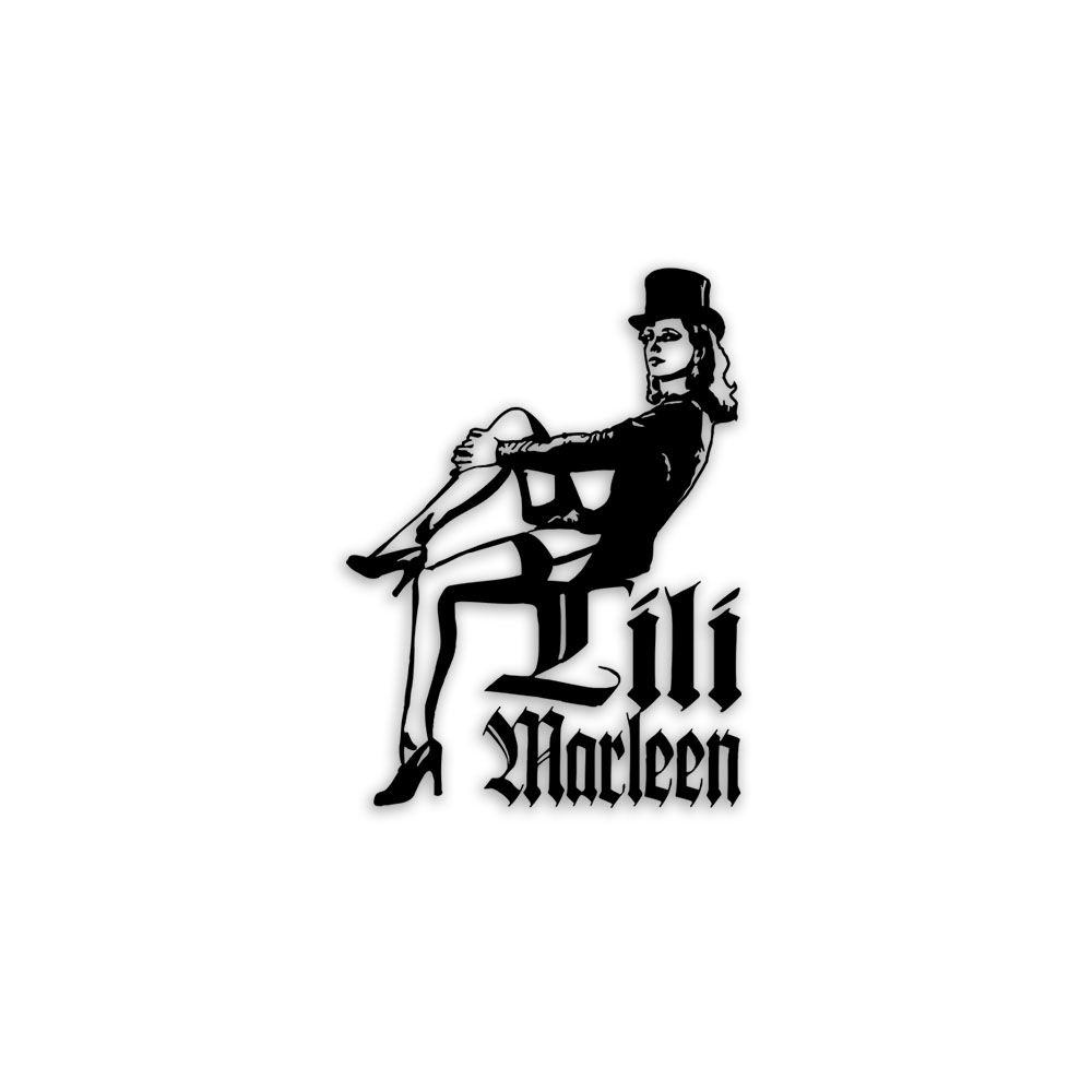 Aufkleber / Sticker - Lilli Marleen 1942 Soldaten Braut (schwarz, 15x11) #A112