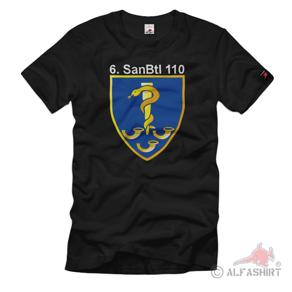 6 SanBtl 110 Bundeswehr Medical Service Battalion Blank Unit T-Shirt # 40216