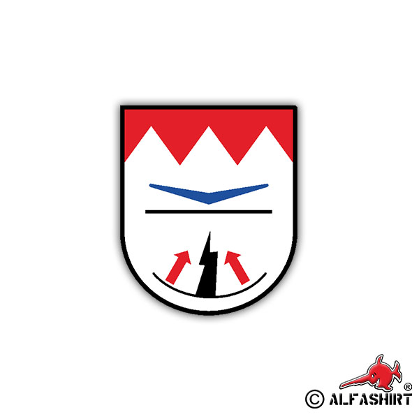 Sticker PzFlakBtl 12 anti-tank missile battalion BW 7x6cm # A991