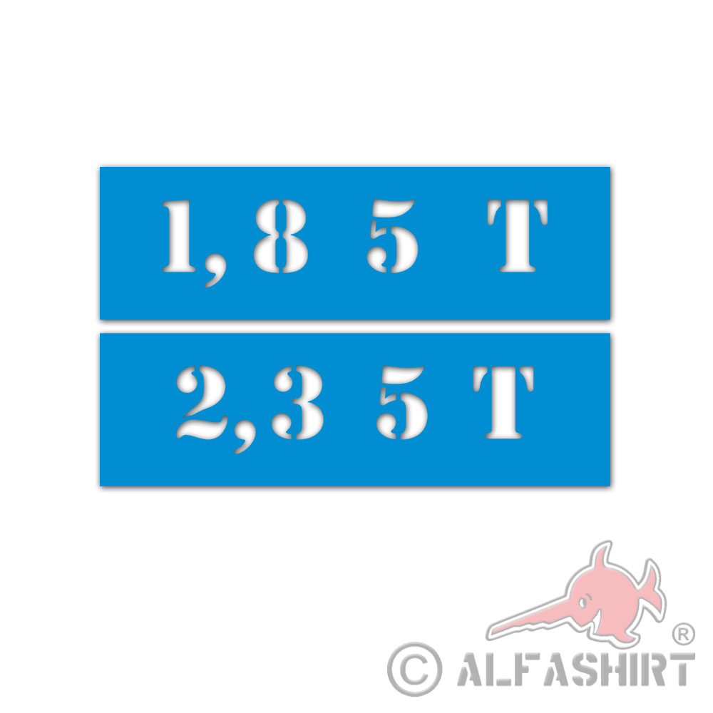 Lackierschablonen Gewicht 1,85 2,35 T Belastung Eigengewicht 14x3cm #A5818