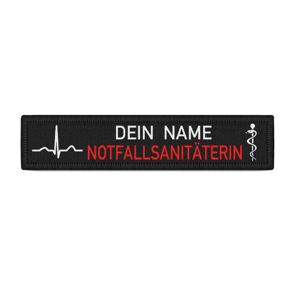 Notfallsanitäterin QRS Patch Feuerwehr Rettungsdienst personalisierbar #38471