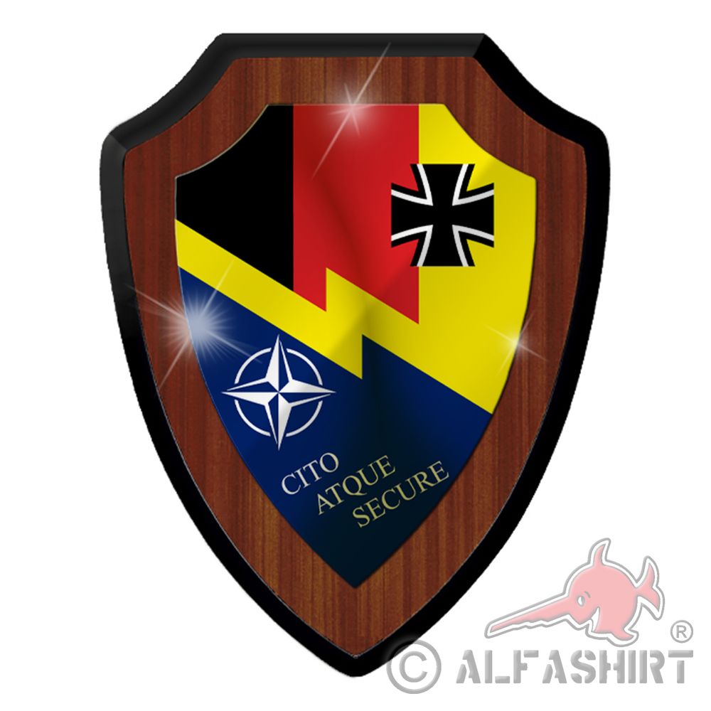 Heraldic shield Fernmelderegiment 990 FmRgt Essen Gustav-Heinemann-Kasern # 38772