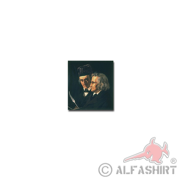 Brothers Grimm Sticker Brothers Grimm Jacob Wilhelm 6x7cm # A3890