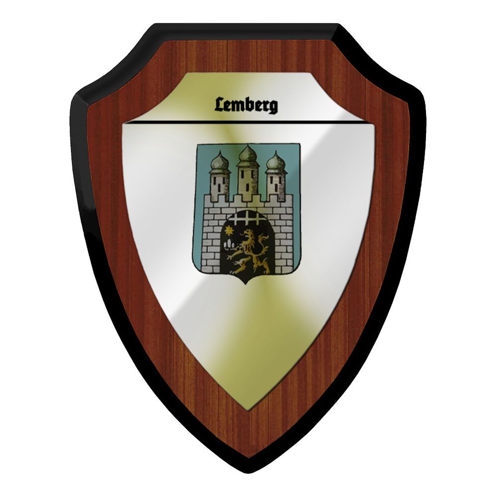 Coat of arms Lviv Oblast Ukraine lion archway tower #46574