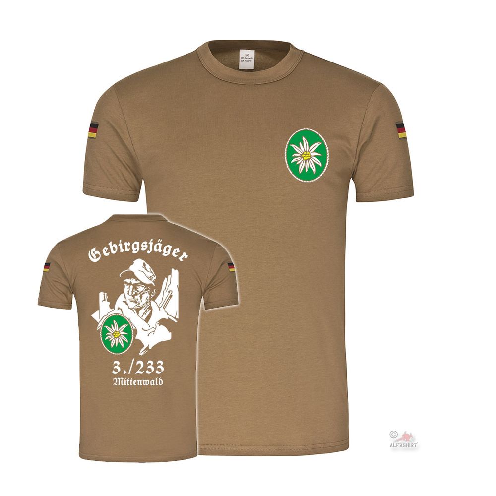 BW Tropen 3 GebJgBtl 233 Mittenwald Strub Gebirgsjägerbataillon T-Shirt#43390
