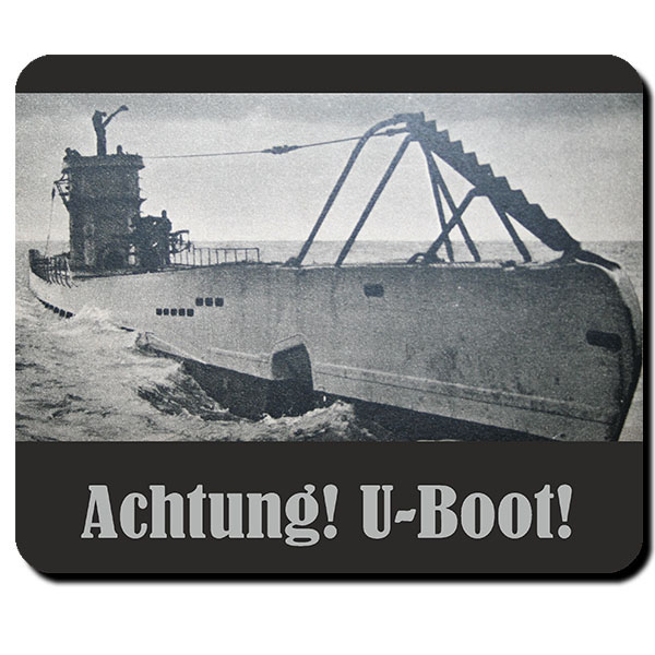 Achtung ! U-Boot Graue Wölfe Marine Unterseeboot - Mauspad Mousepad PC #10834