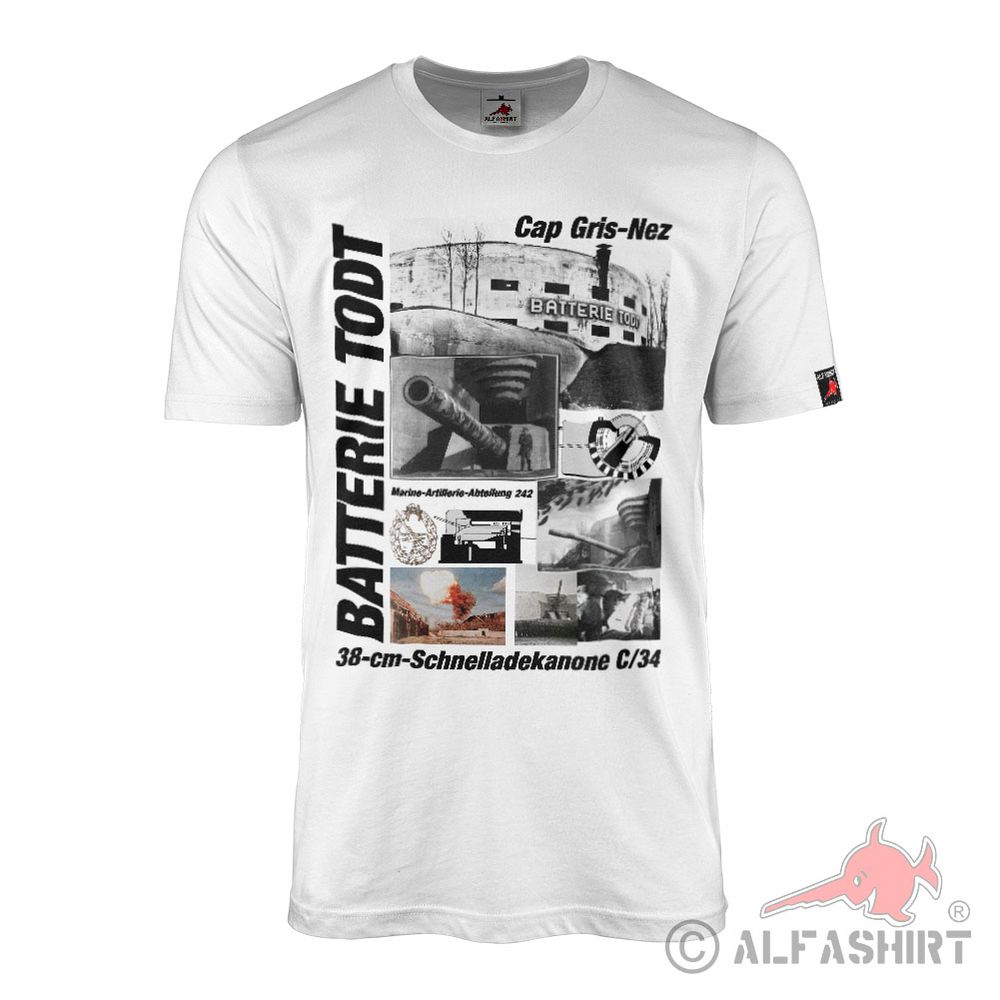 Battery Todt Bunker Atlantic Wall Cap Gris-Nez 38cm T-Shirt#43245