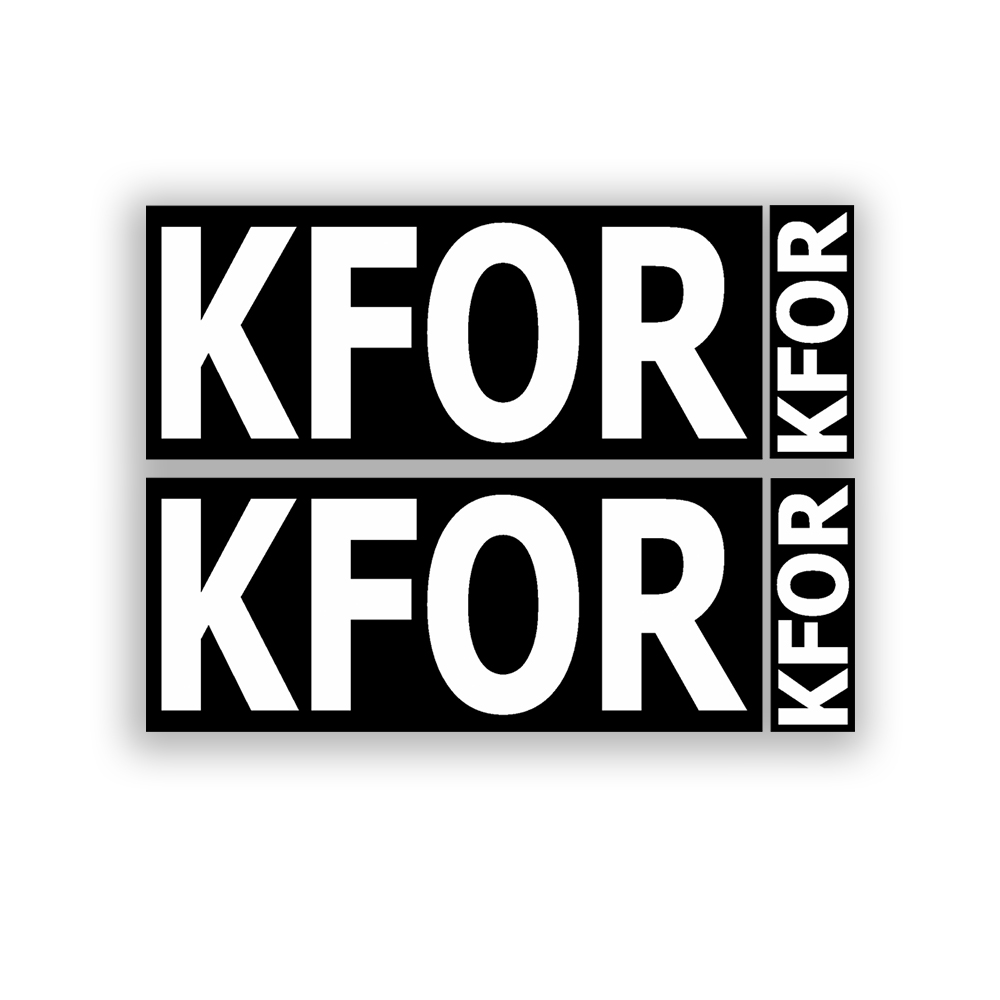 4x KFOR 2 Kosovo Nato Bundeswehr Auslandseinsatz Aufkleber 50x20 20x6cm #A213