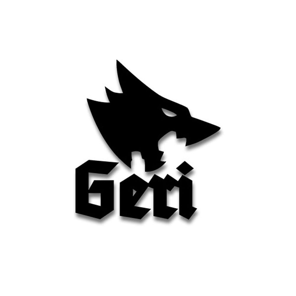 Geri Odin Wolf Aufkleber Wikinger Gott Odins Wölfe 10x9cm #A4486b