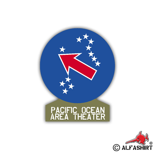 Aufkleber/Sticker Pacific Ocean Area Theater US Army USA Amerika 7x6cm A1190