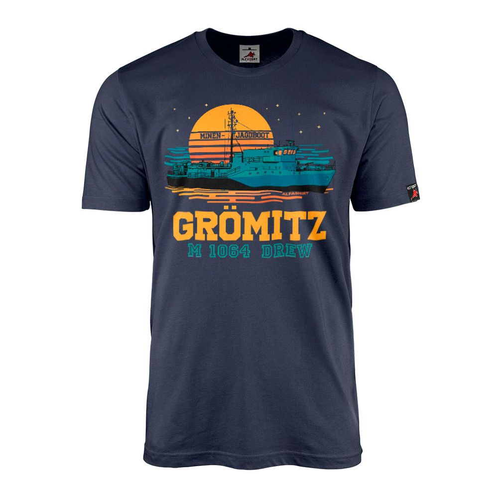 Minehunter Grömitz M1064 DREW BW Marine T-Shirt#46341