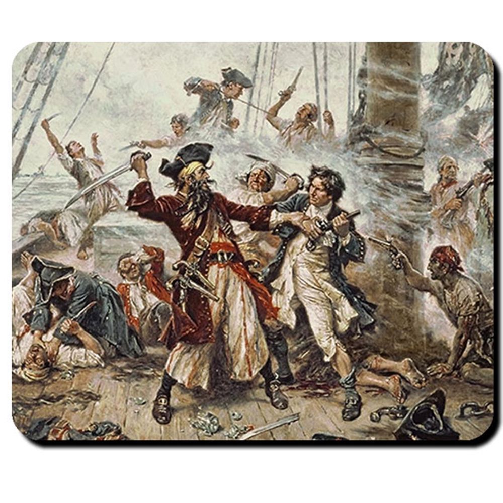 Blackbeard Pirat Nordwestatlantik Edward Thatch Teach Codex Mauspad #16408
