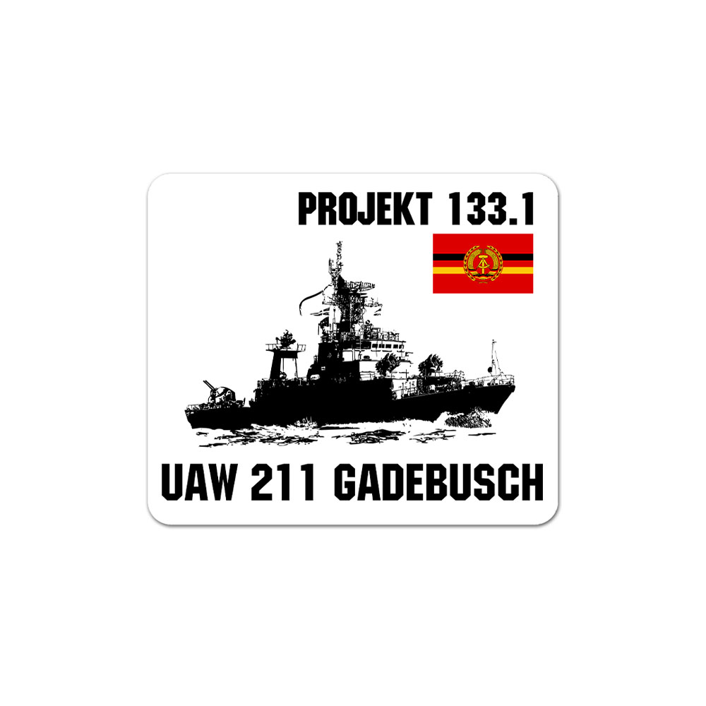 Sticker Project 133 1 DDR VM Volksmarine UAW 211 Gadebusch ship 7x6cm #A6491