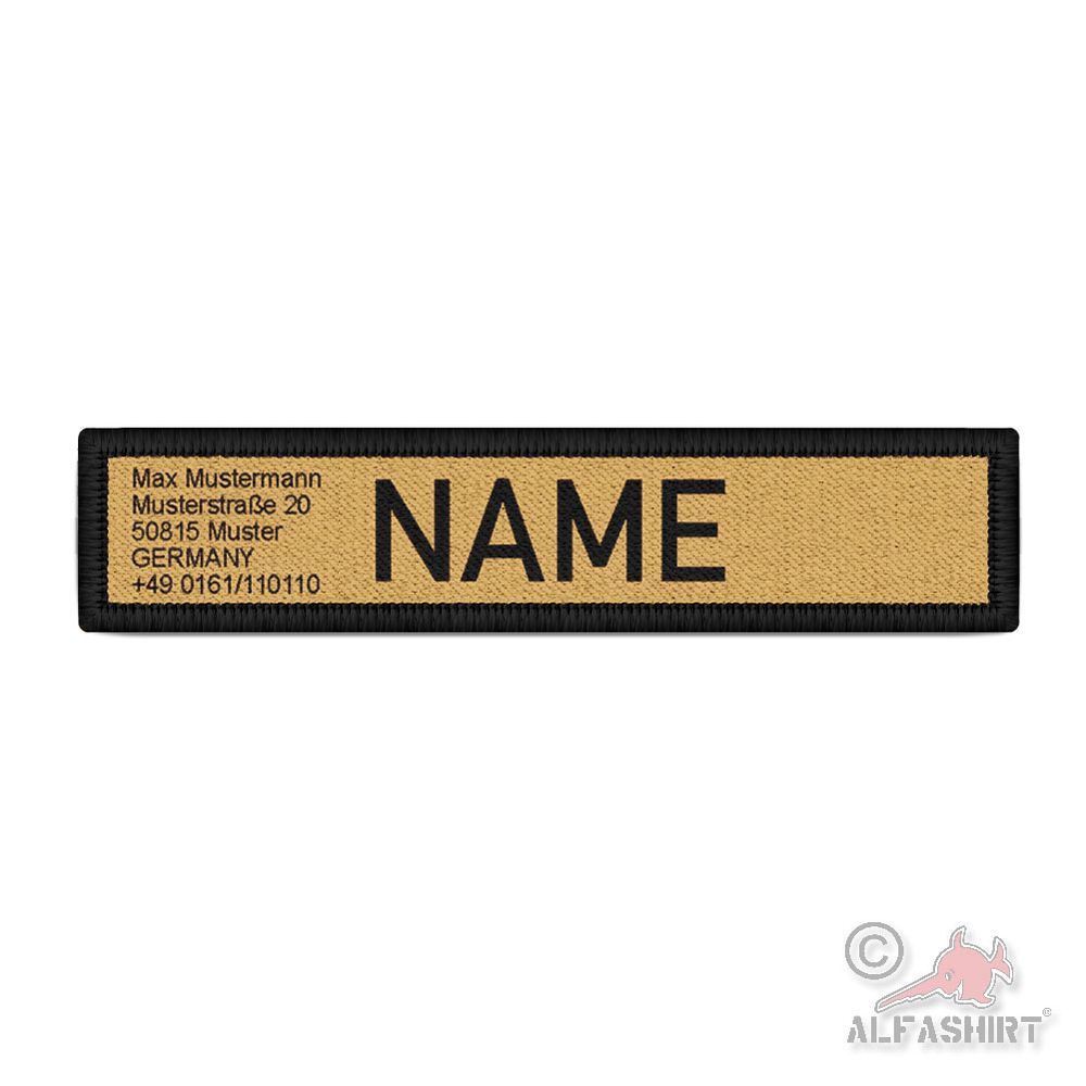 Dog Name Patch with Info for Harness Collar Address Contact Data#45102