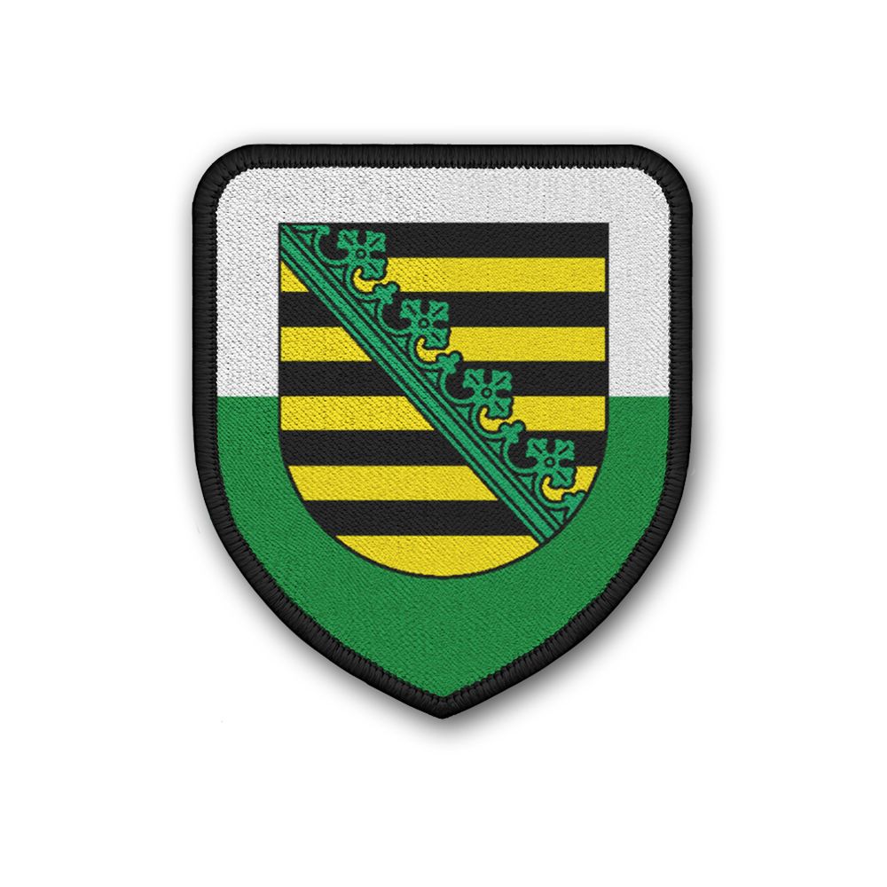 Patch Sachsen Abzeichen Heimat Fahne Wappen Freistaat Dresden Aufnäher #24690