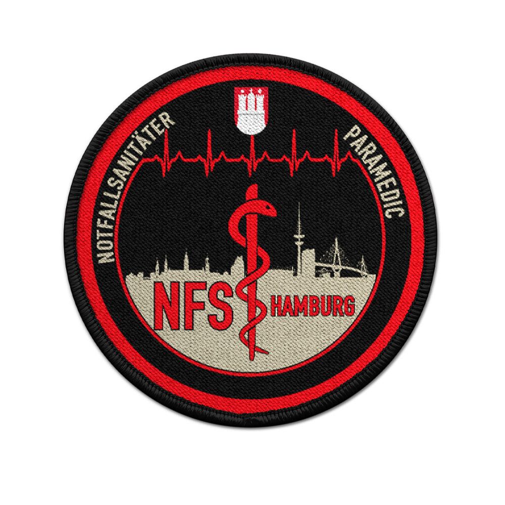 Patch 7,5cm NFS Notfallsanitäter Hamburg Stadt Hansestadt #46588