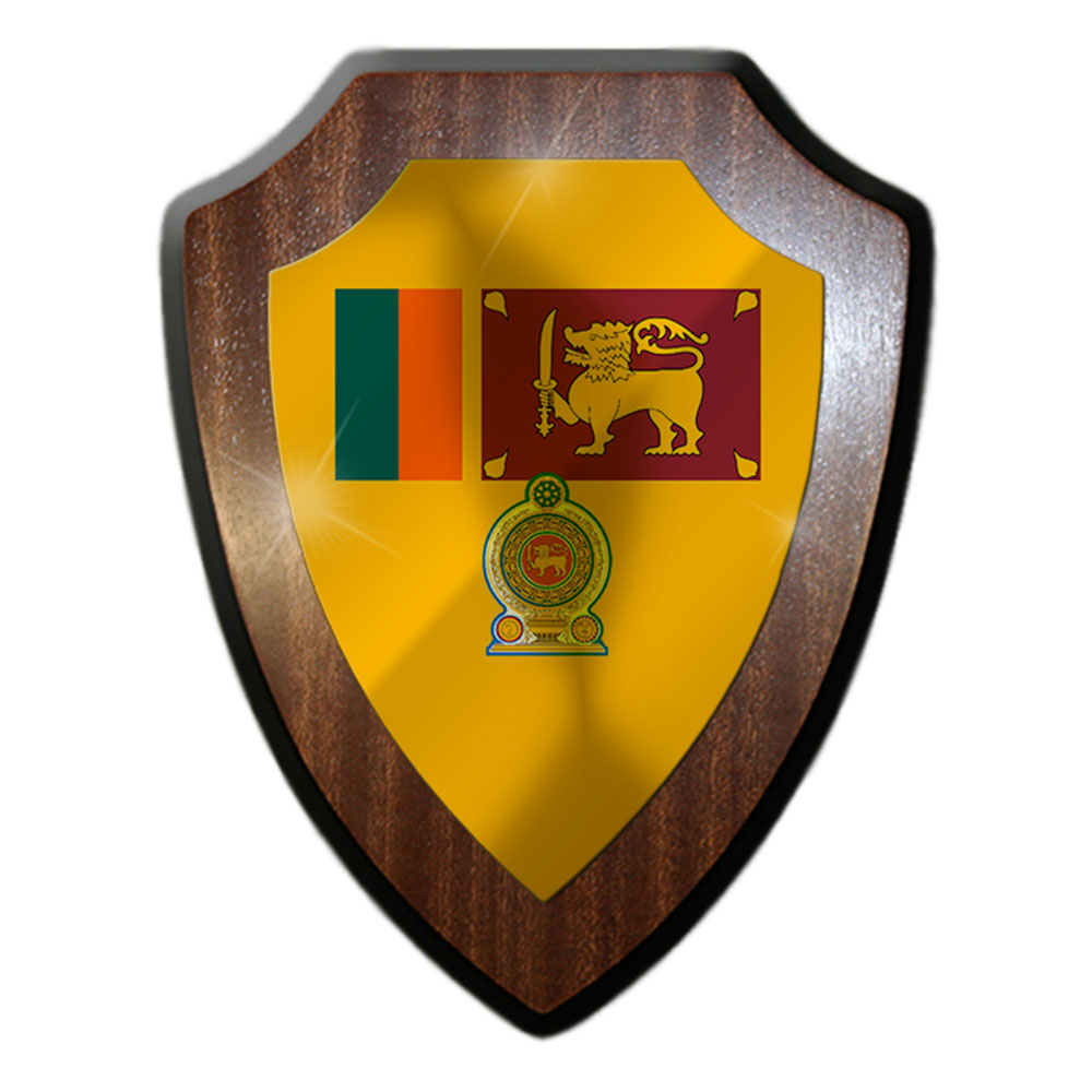 Sri Lanka Sinhala Republik Inselstaat Fahne Flagge Wappen Wandschild #27285