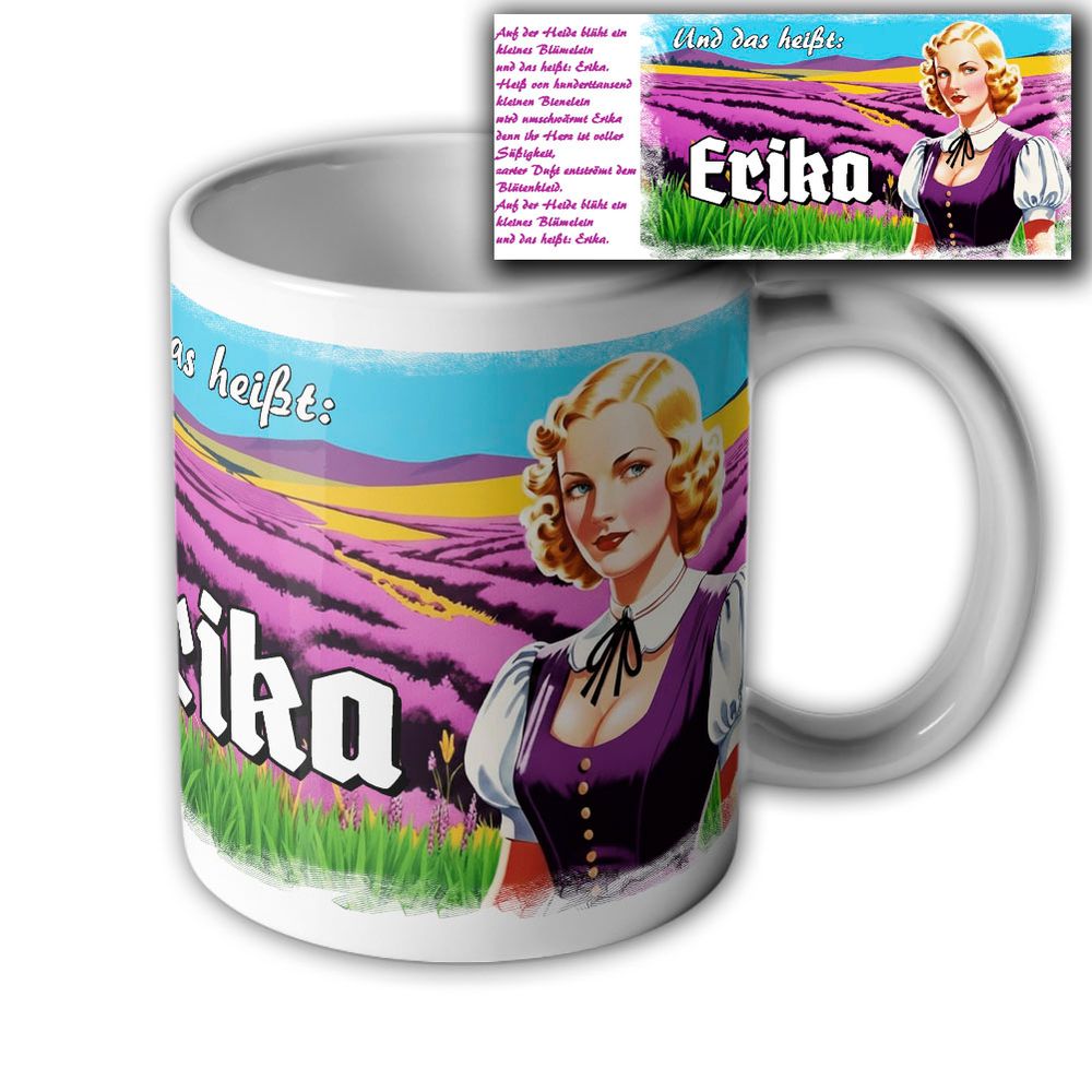 Tasse Erika Marsch-Lied Text und das heißt - Soldaten Becher#47093
