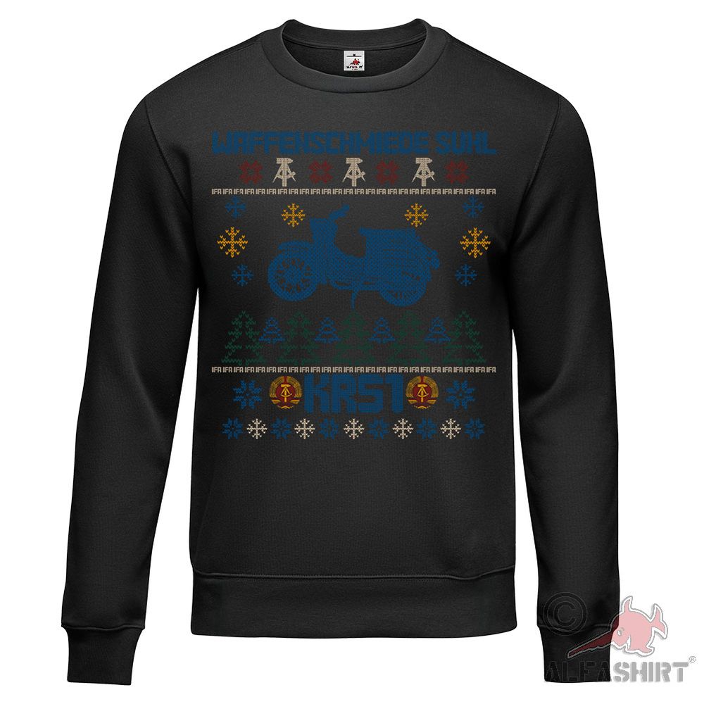 Sweater X-Mas KR51 DDR Oldtimer Suhl East Blech Panzer Schwal Sweater#45636