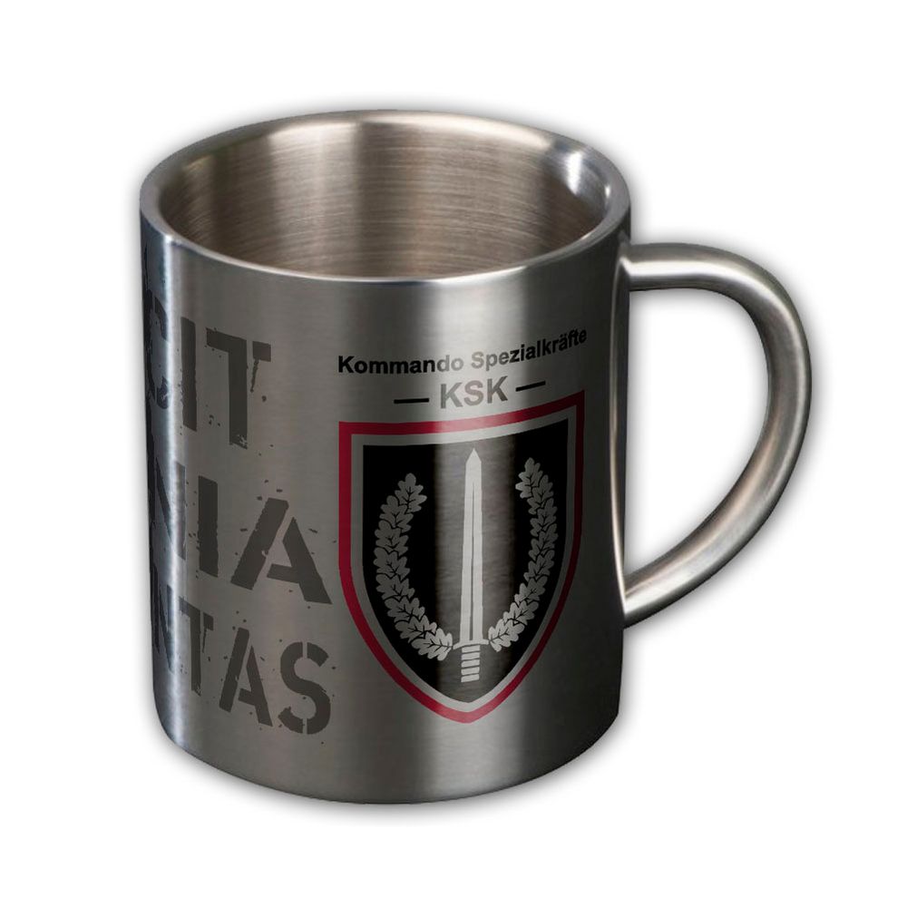 Metallbecher KSK facit omnia voluntat Kommando Wappen Calw #47038