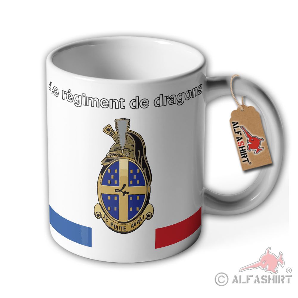 Tasse 4e Régiment de dragons Frankreich französische 4 Dragonerregiment #34956