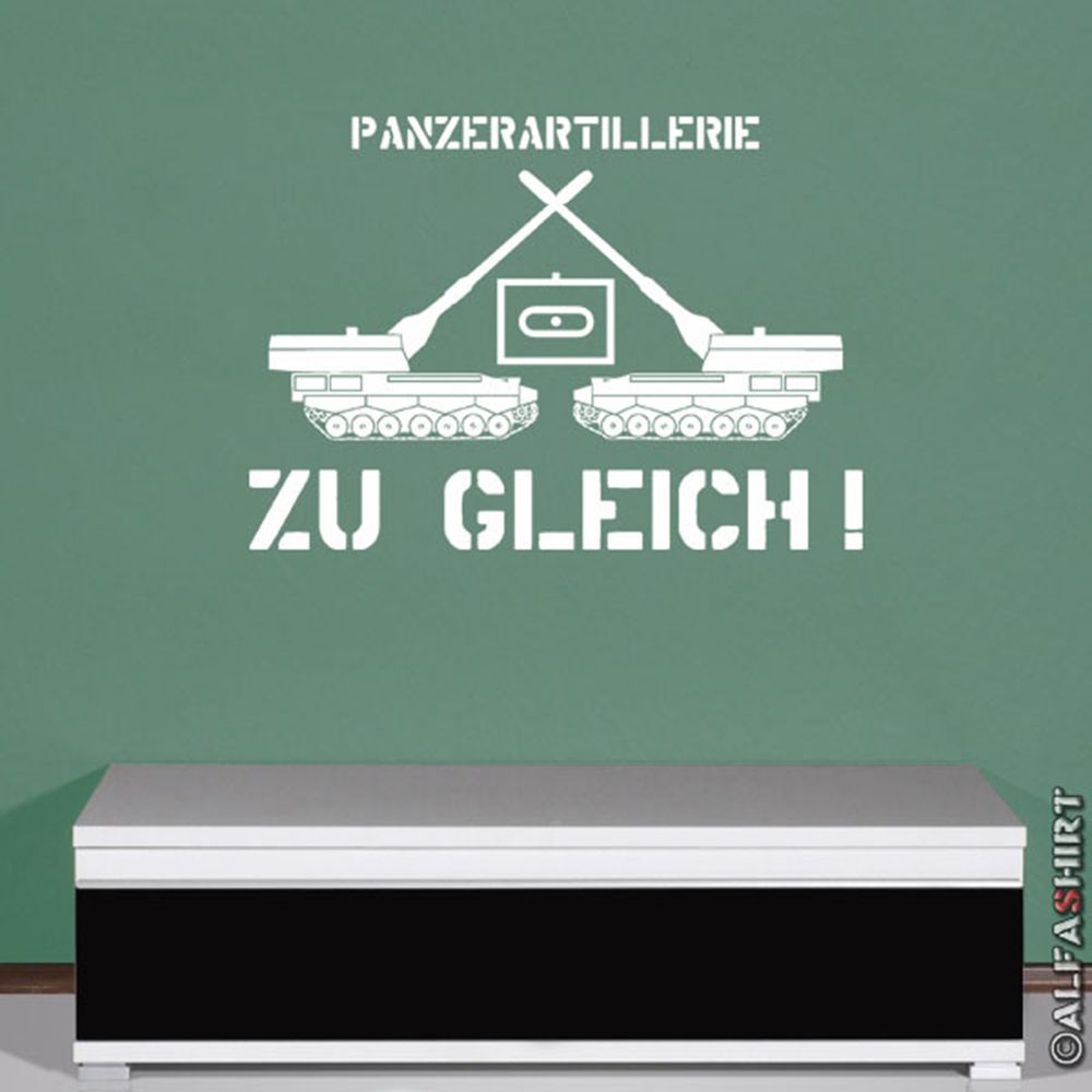 Panzerartillerie Wandtattoo-Bundeswehr PzH (45 x 64cm, weiß) - Wandtattoo #8149