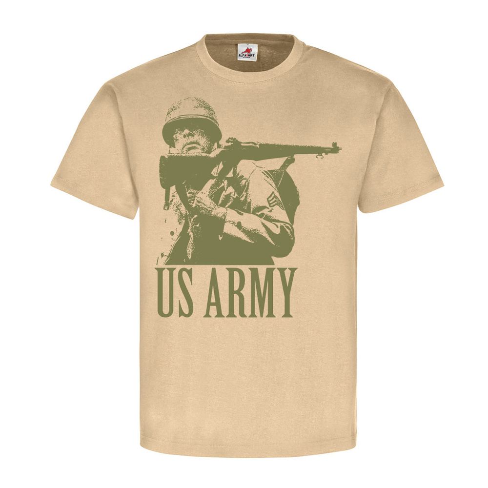 US Army Sergeant WW2 USA Soldat Unteroffizier M1 Garand Gewehr T-Shirt#23139