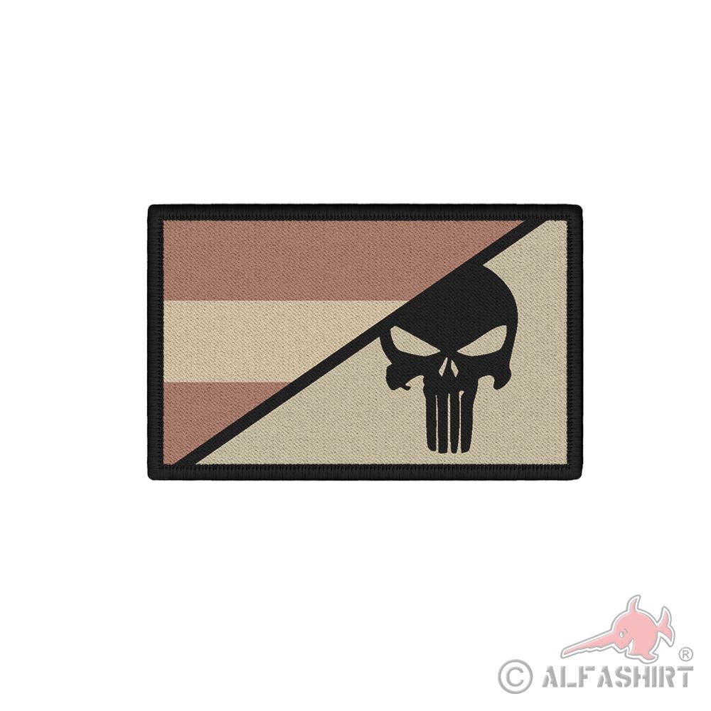 Austria Skull Sand Bunt Tactical Infidel Soldier 7.5x4.5cm Patch # 38787