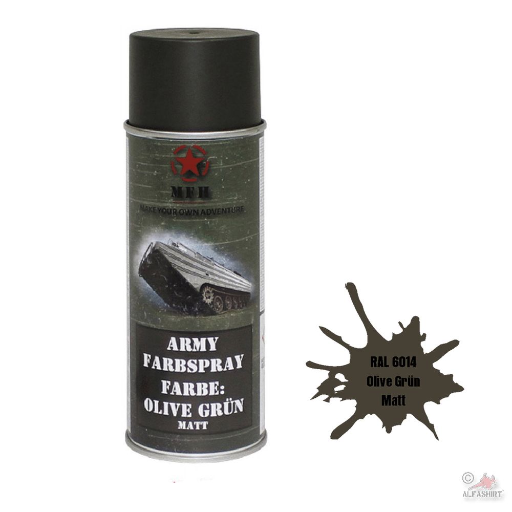 Army paint spray RAL 6014 Olive Green Matt Bundeswehr Yellow olive # 31722