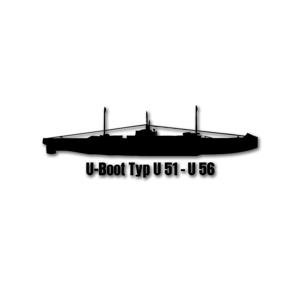 Wandtattoo verbesserter Typ U 51 -56 Weiterentwicklung U41 1 Flotille #A6183