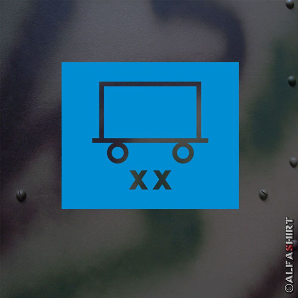 Lackierschablonen Aufkleber Transporteinheit motorisiert 2. Korps 5x4,6cm #A388