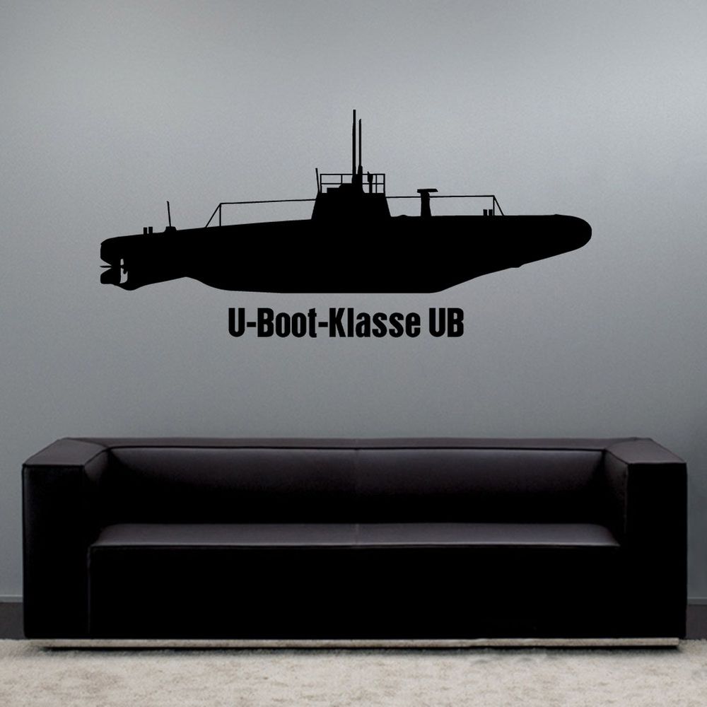 Wall decal submarine class UB I II III single hull submarines offshore #A6199