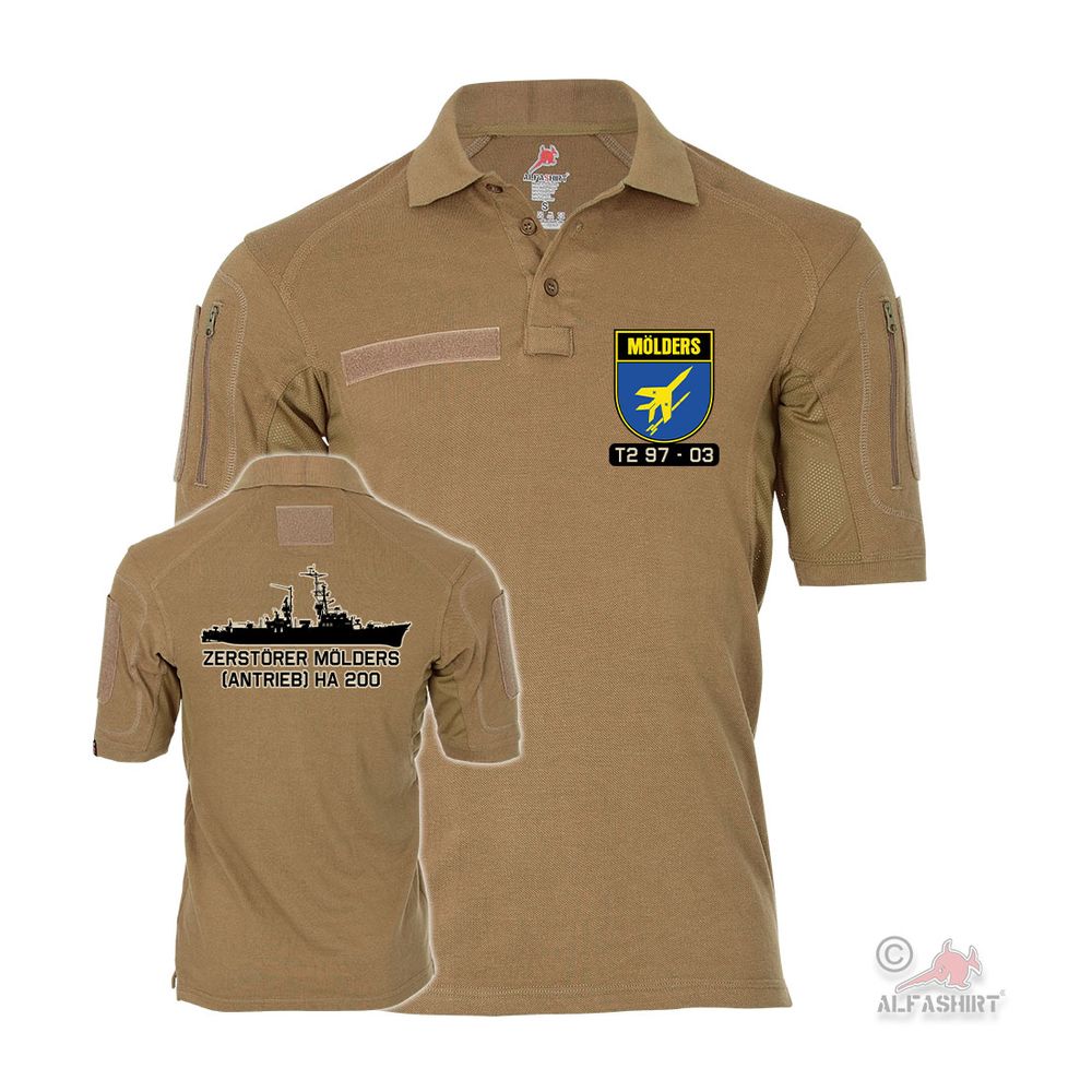Tactical Polo Mölders (Propulsion) HA 200 D186 Coat of Arms Ship Bundeswehr #39327 Tactical Polo Mölders (Propulsion) HA 200 D186 Coat of Arms Ship Bundeswehr #39327