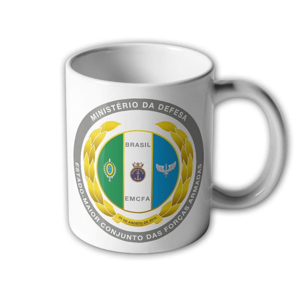 Forcas Armadas do Brasil Brazil Army Navy coat of arms cup mug of coffee # 33392