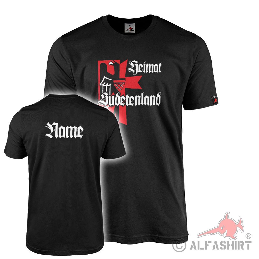 T-Shirt personalisiert Heimat Sudetenland Dein Ort Tschechoslowakei #43500