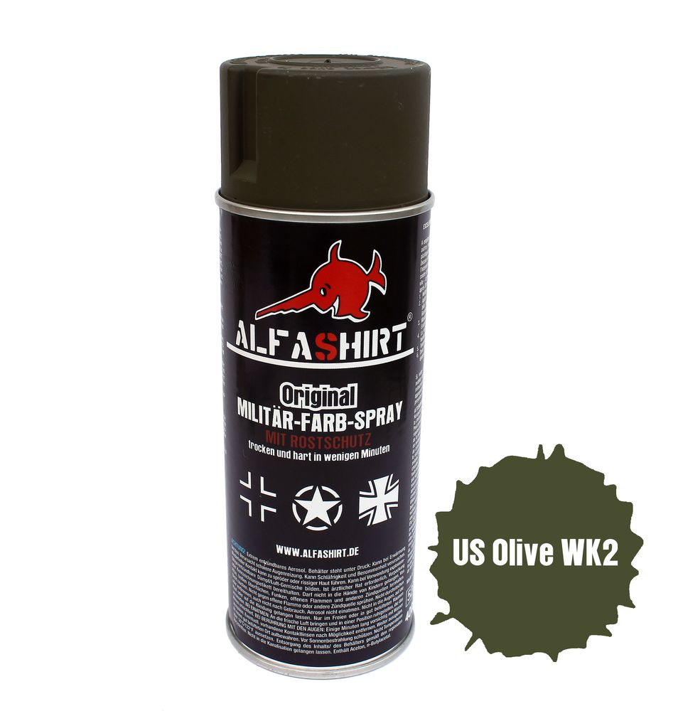 Lack Farbspray US Olive WK2 US Army totalmatt Lackierung Militärfahrzeug #12270