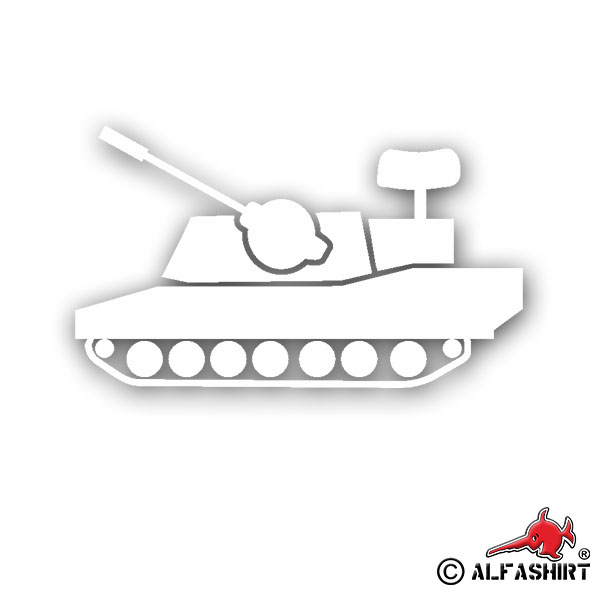 Sticker Gepard tank FlakPz anti-aircraft gun tank 10x5cm A1823