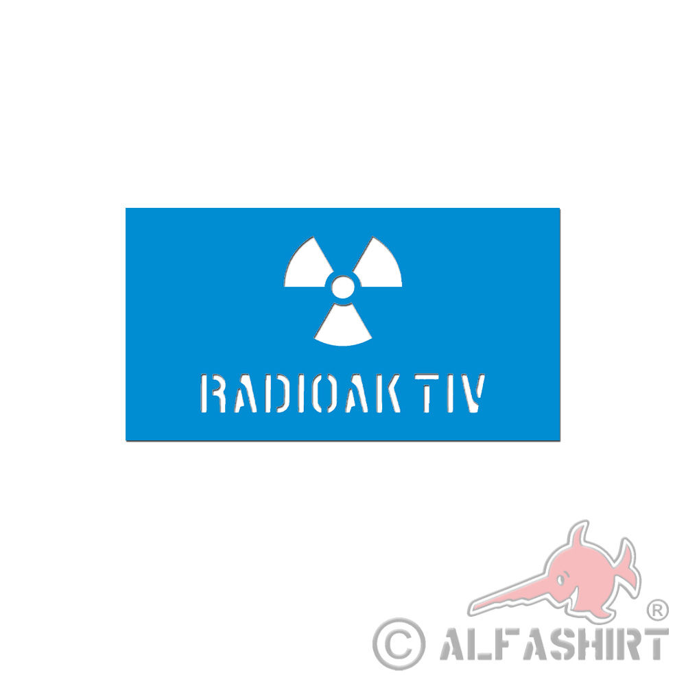Lackierschablone Radioaktiv Strahlungstätigkeit Atom Strahlung  #A5980