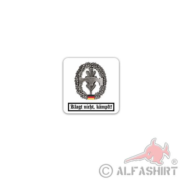 Sticker Barettabzeichen Pioneers Pioneer Army BW Army 7x7cm A3201