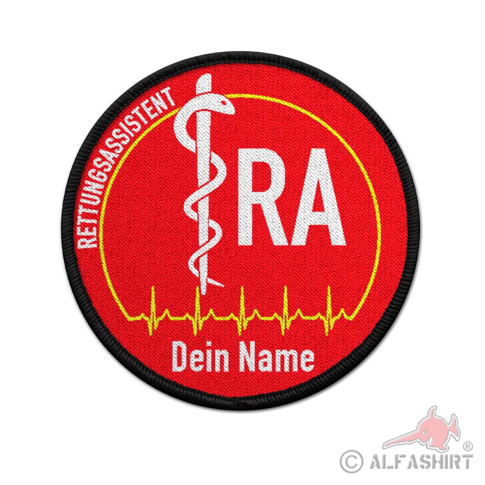 Patch Personalisiert RA Rettungsassistent Abzeichen RedAss RedAssi #41339