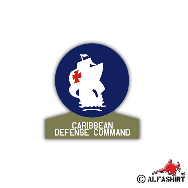 Aufkleber/Sticker Carribean Defense Command US Army USA Amerika 7x7cm A1105