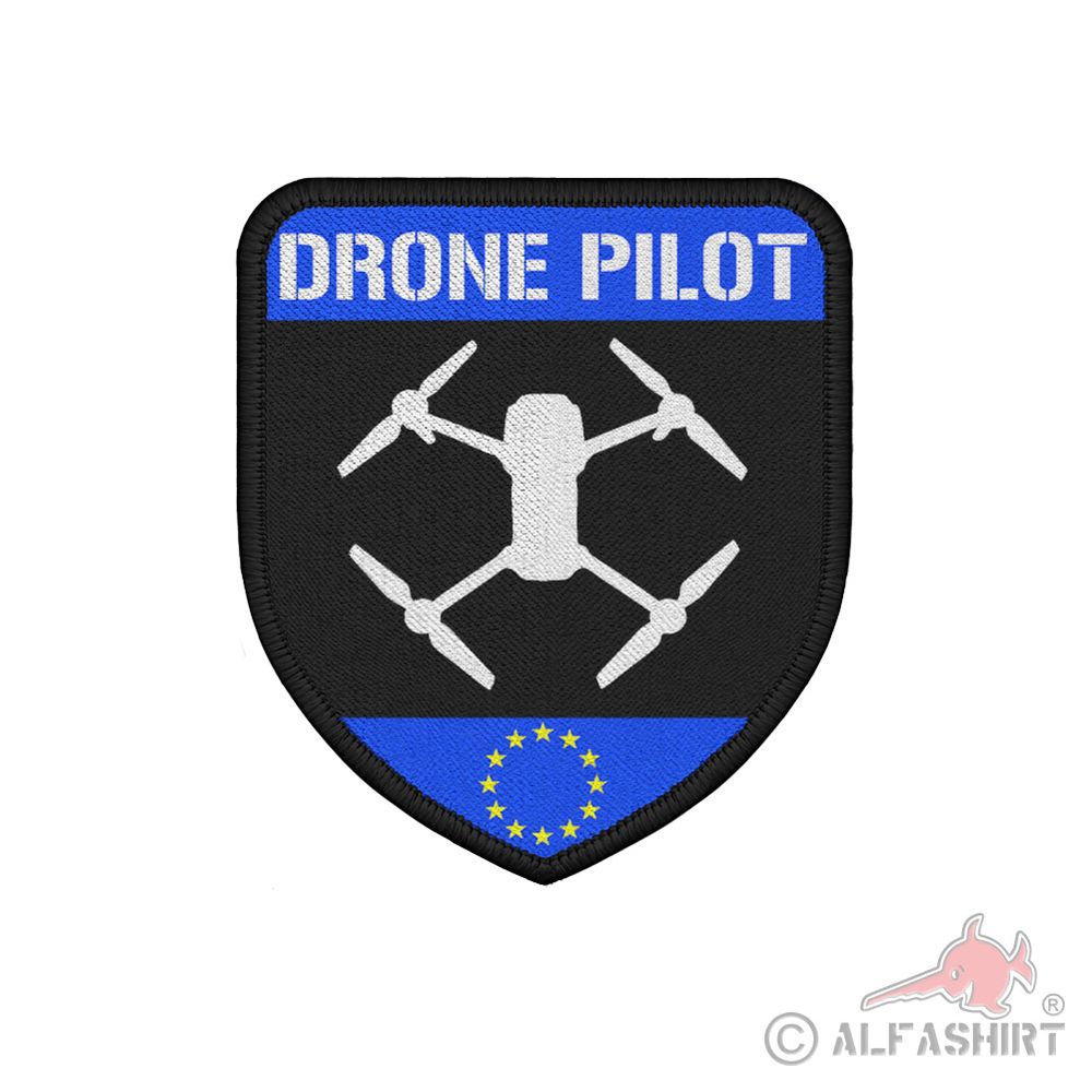 Patch Europe Drone Pilot Drohne Kamera Aufnäher Europa EU Beruf #36735