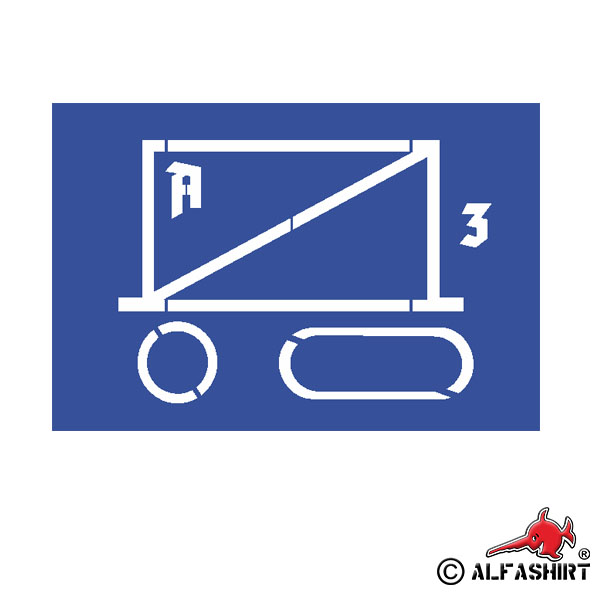 Lackierschablonen Aufkleber Taktisches Zeichen Aufklärer Halbkette 17x12cm A1546