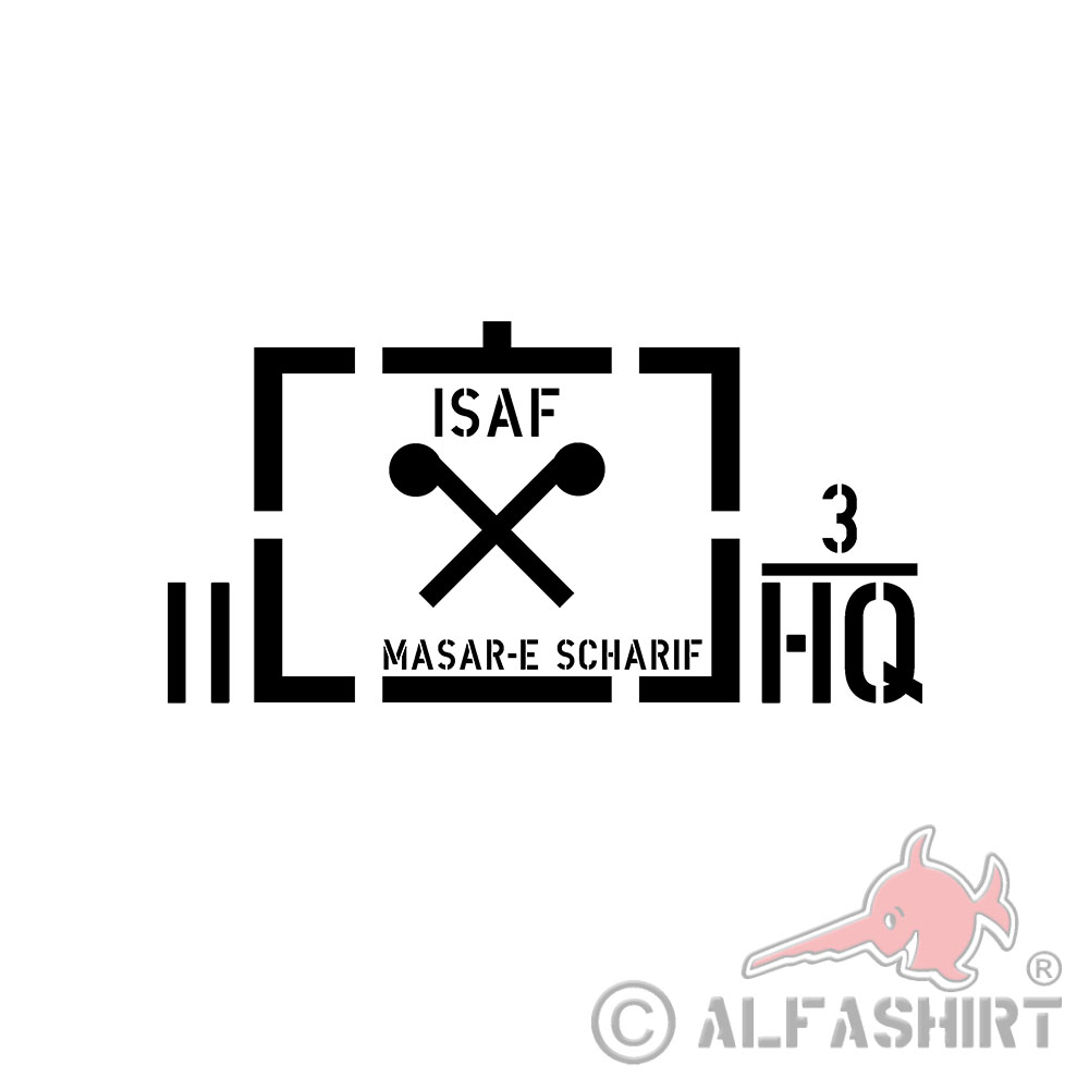 Tactical signs ABC ISAF HQ Masar-e Sharif Afghanistan deployment 28x14cm # A4568