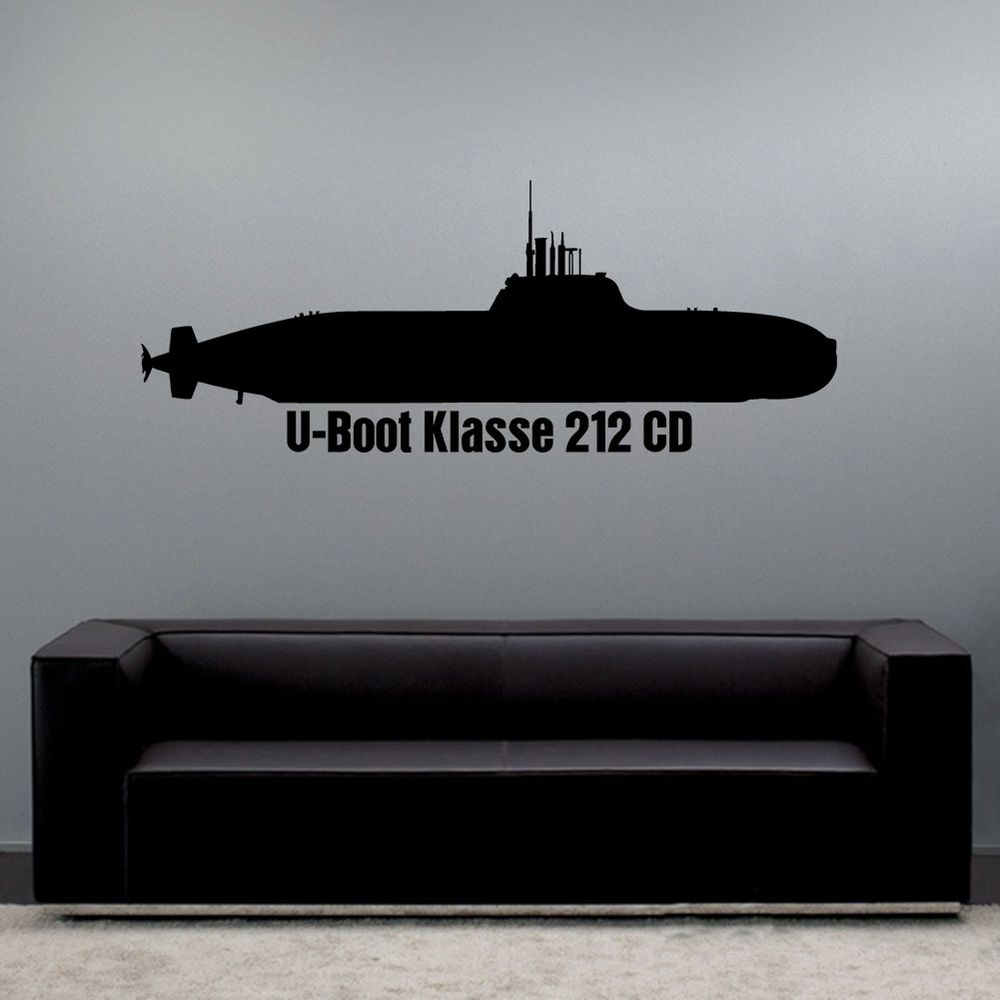 Wandtattoo U-Boot Klasse 212 CD Norwegen Deutschland Meeresforschung #A6230