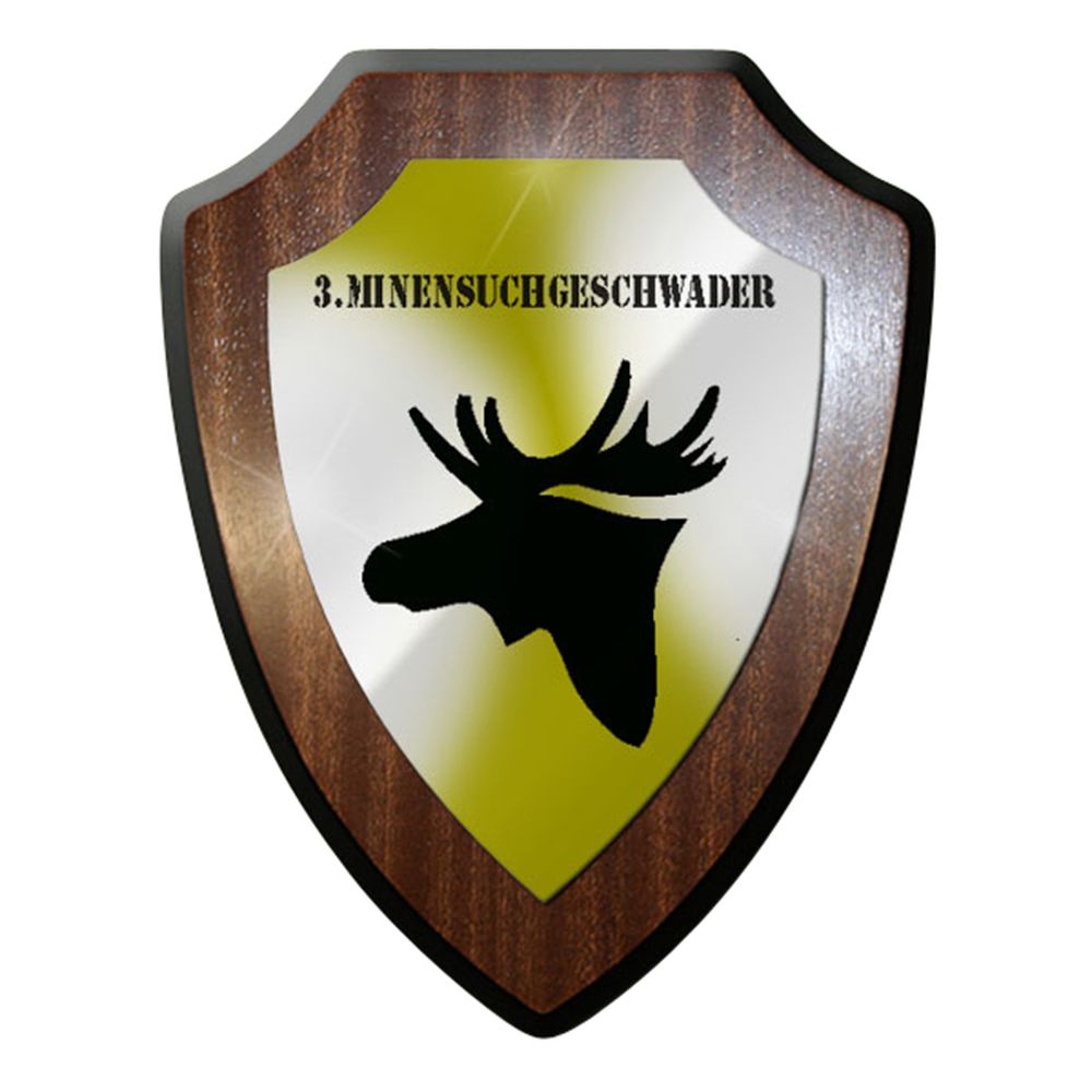 Wappenschild / Wandschild / Wappen - 3. Minensuchgeschwader Marine Elch #7057