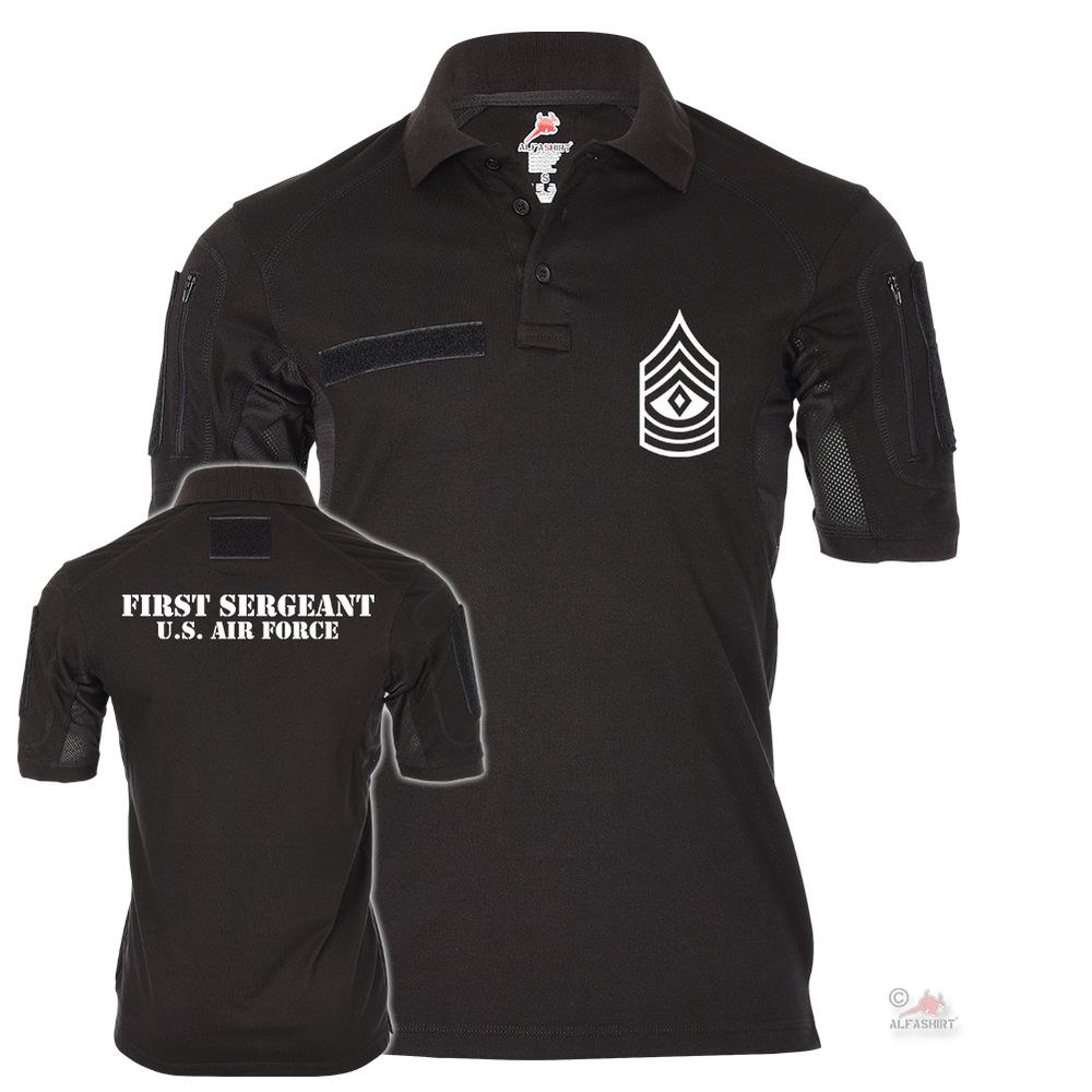 Tactical polo shirt Alfa - First Sergeant U.S Air Force rank America # 19040