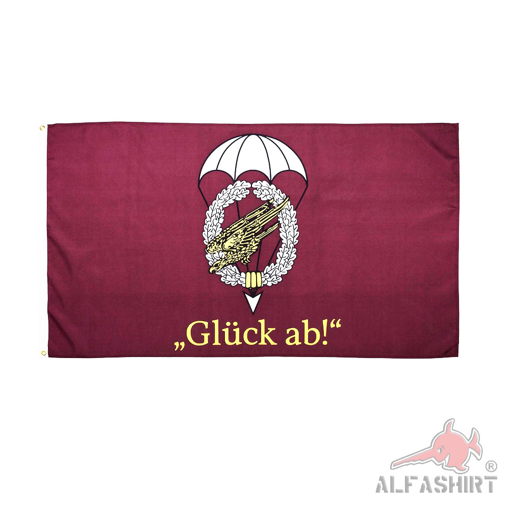 Fallschirmjäger Fahne Flagge Bundeswehr FschJg Veteran Glück 90 x 150 cm#43375