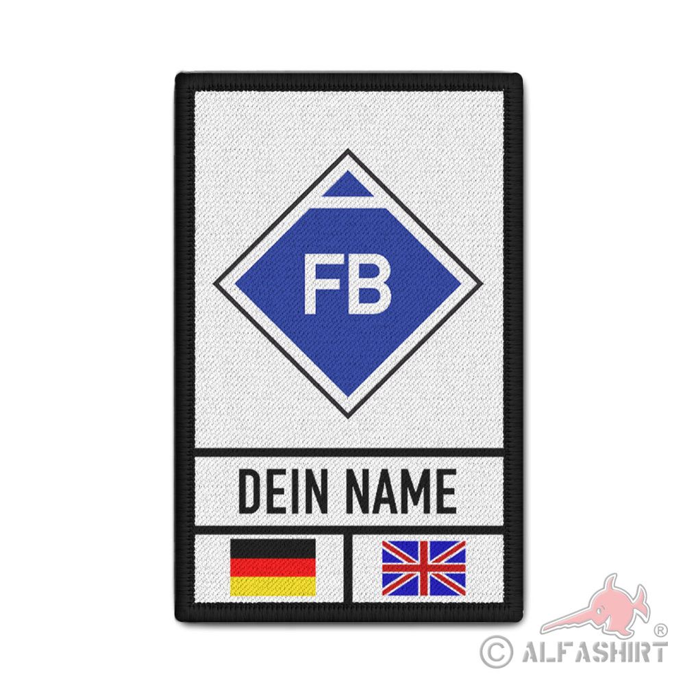 Rank Patch 9,8x6cm personalisierbar Hilfswerk Dein Name Flagge #44434